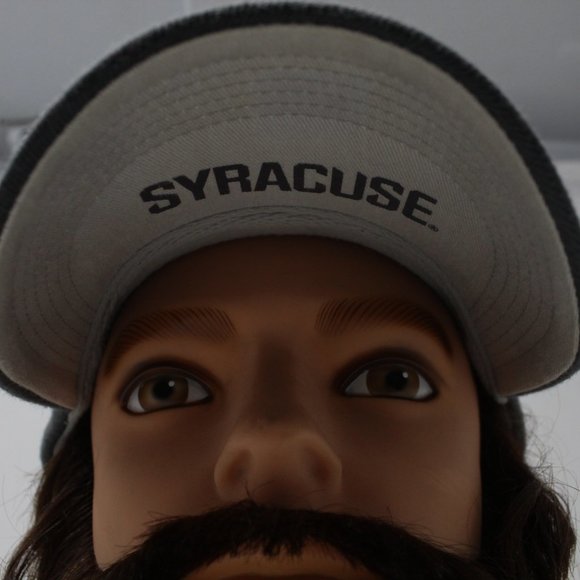 Nike Syracuse Orange Hat Mens OSFM Gray Swoosh Flex Team Wool Blend Stretch Cap - Picture 4 of 12